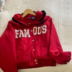 Vintage ❤️ Red Kids Jacket with Hood